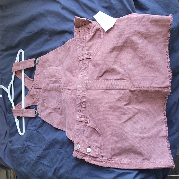 American Eagle Outfitters Dresses & Skirts - American eagle overall skirt XL new with tags Terra cotta mauve corduroy